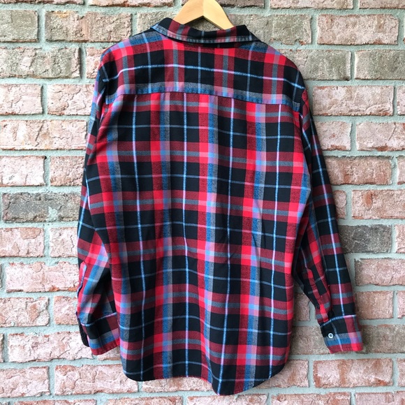 Red & Black South Mountain Flannel Button Up (XL) - Picture 3 of 3